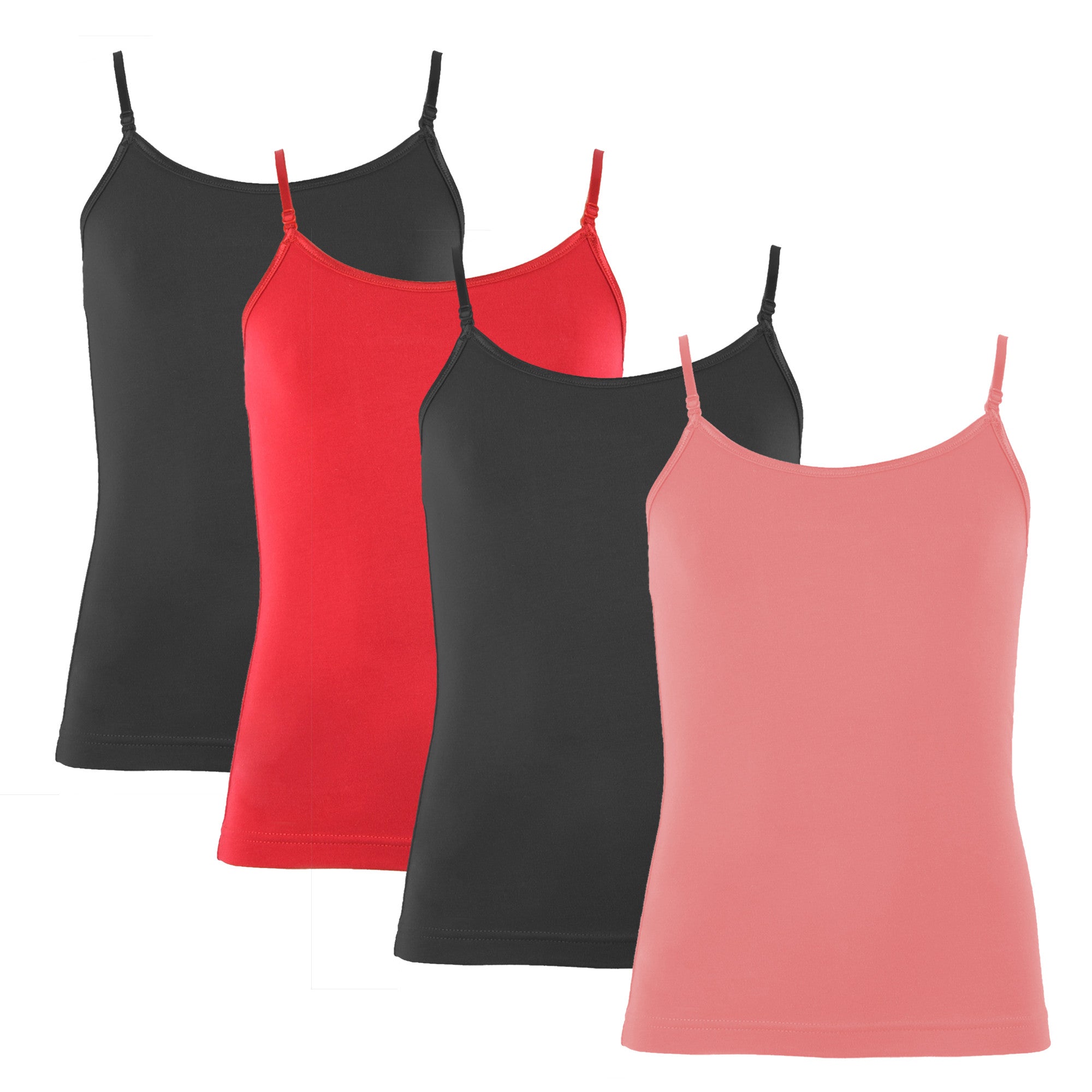 Buy Women's Super Combed Cotton Rib Camisole for Teens with Adjustable  Straps - Skin MJ09