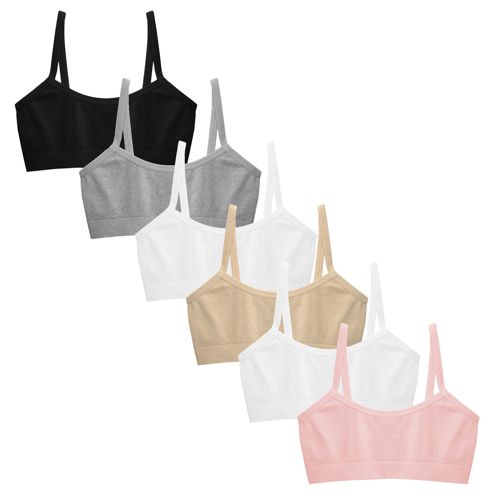 Popular Girl's Cotton Cami Crop Bra with Adjustable Straps - 5 pack – The  Popular Store