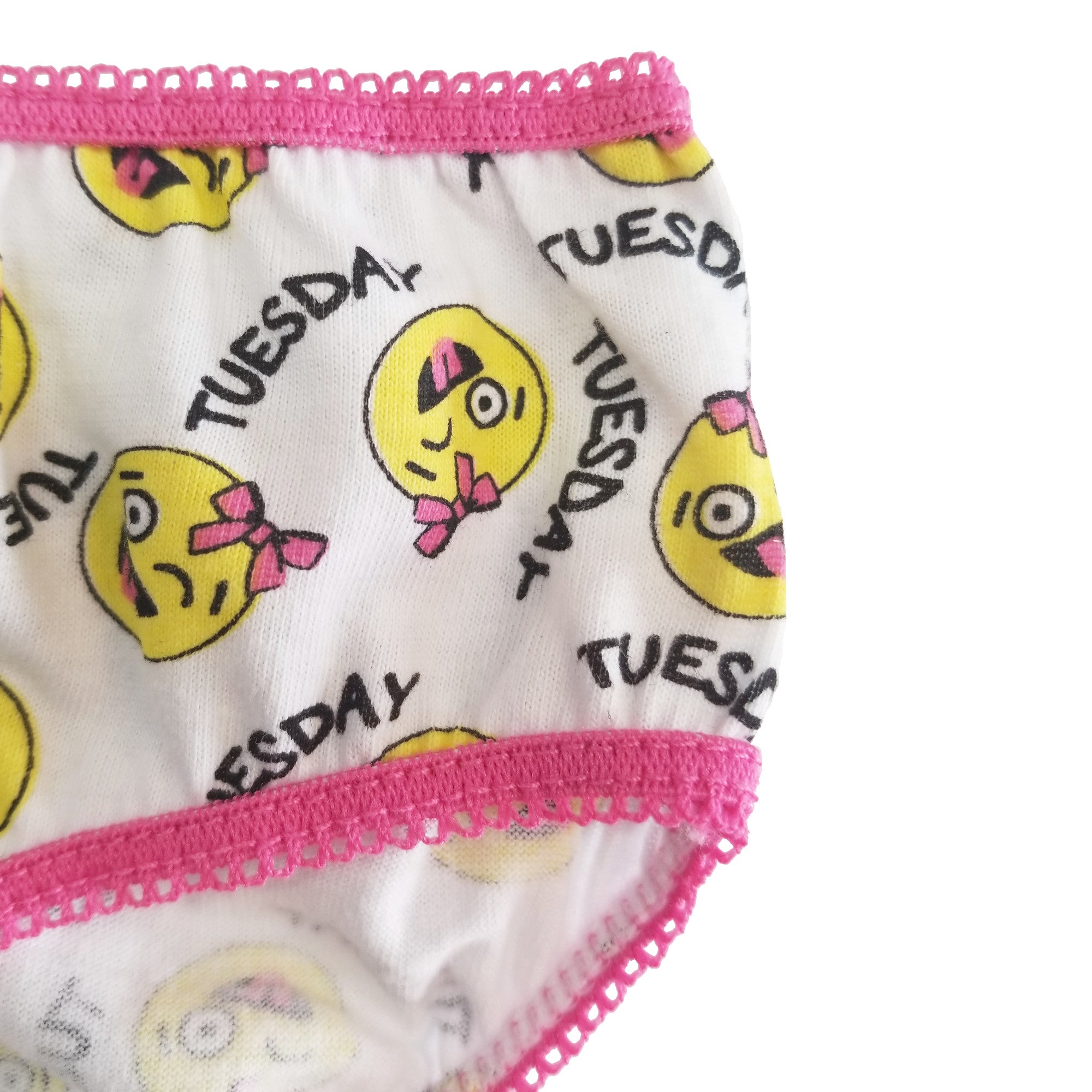 Smiley Face Cute Girls Underwear Briefs Cotton Cartoon Printed Ladies  Underwear (Colors:Multicolor)